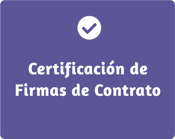 Certificación de Firmas de Contrato